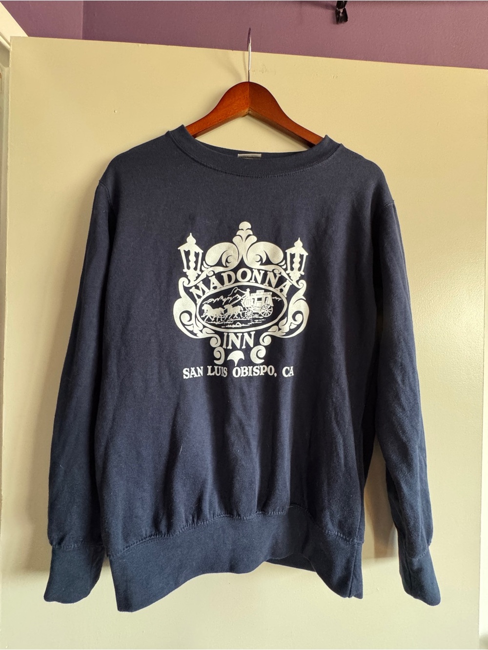 Madonna Inn Navy Graphic Crewneck Sweatshirt